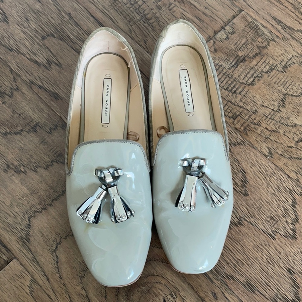 ZARA - Silver Loafers